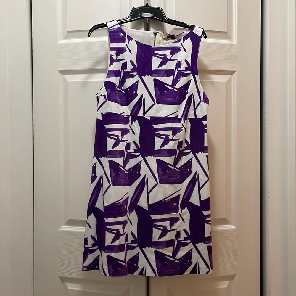 Alice + Olivia brushstroke abstract dress size 12
